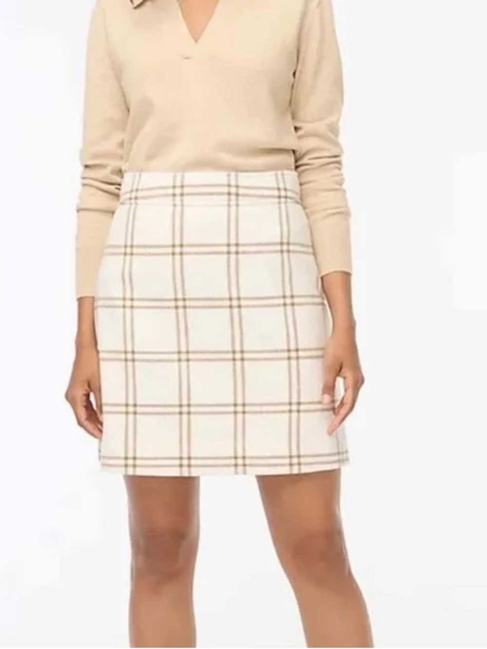 J Crew Plaid Wool Skirt ALTERED SOLD AS IS